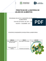 Manual de Prácticas de La Materia de Análisis de Alimentos