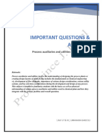 Important Questions & Answers: Process Auxiliaries and Utilities (GTU-3170516)