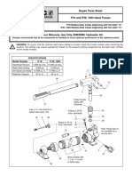 Hydraulic Technology Worldwide: Repair Parts Sheet P18 and P39, 1003 Hand Pumps