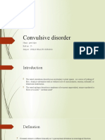 Convulsive Disorder: Name: Patel Diya Roll No: 25 Subject: Child Health Nursing