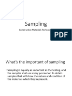 Sampling: Construction Materials Technology