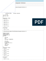 Du MSC Computer Science: 1) What Will Be The Output of The Following Code Segment Written in C++?