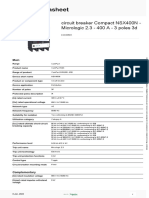 Product Datasheet: Circuit Breaker Compact NSX400N - Micrologic 2.3 - 400 A - 3 Poles 3d