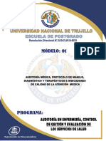 Auditoria Médica, Protocolo de Manejo, Diagnóstico y Terapéuticos e Indicadores de Calidad de La Atención Médica