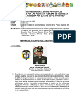 Resumen Simposio Internacional Policial Covid-19