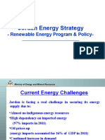 Jordan Energy Strategy: - Renewable Energy Program & Policy