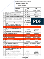 Academic Calendar 2022