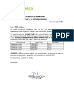 Certificado de Operatividad A