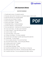 100 Important Idioms For IELTS Speaking