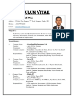 Curriculum Vitae: Md. Raihan Afroz