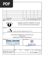 Standard Inspection and Test Plan ITP No: 904 Emergency Diesel Generator