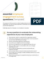 Essential Questions (Template) : Employee Engagement Survey