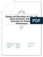 Design and Simulation of DC DC Boost Converter