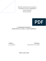 (Primer Ensayo - Administracion Publica) Transición de La Cuarta A La Quinta República