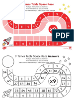 9 Times Table Space Race