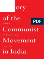 History of The Communist Movement in India