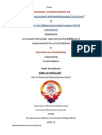 Industrial Training Report 19ME559 (PARTH MALDHURE)