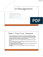 Project Management: Chapter 3: Project Scope Managment