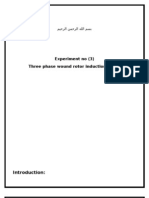 Experiment No (3) Three Phase Wound Rotor Induction Motor