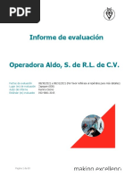 Informe de Auditoría de Recertificación QMS Aldo Agosto 2021