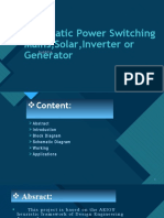 Automatic Power Switching Mains, Solar, Inverter