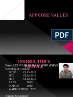 Afp Core Values