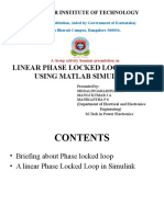 Linear Phase Locked Loop Design Using Matlab Simulink: Dr. Ambedkar Institute of Technology