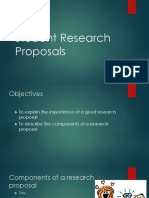 Student Research Proposals 2021