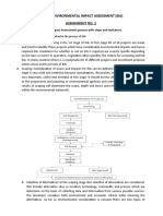 Subject: Environmental Impact Assessment (Eia) Assignment No. 2