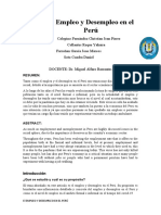 EMPLEO Y DESEMPLEO en El Perú Trabajo Final