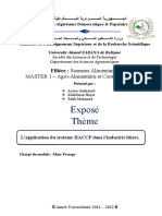 L'application Du Systeme HACCP Dans L'industrie Litiers.