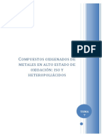 Tema 7 Compuestos Oxigenados de Metales en Alto Estado de Oxidación Isopoli y Heteropoliácidos