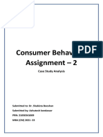 Ashutosh Consumer Behaviour Assignment