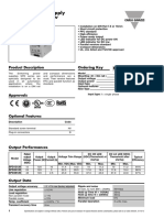 Switching Power Supply Type SPD 120W New DIN Rail Mounting: Product de Scrip Tion Ordering Key SP D 24 120 1 B N