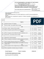 Solving. Data Structures.: Instructions To The Students: Course Outcome