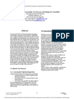 Printed Circuit Board Assembly Test Process and Design For Testability