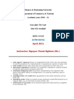 Finance & Marketing University Department of Commerce & Tourism Academic Years 2010 - 11