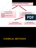 Classification of Quantitative Methods of Analysis Classification of Quantitative Methods of Analysis