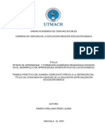 Ritmos de Aprendizaje y Formación Académica Pedagógica Docente en El Desarrollo de Aprendizajes Significativos de Los Educandos