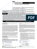 Research Paper Vibration Analysis of Lathe Machine: Engineering