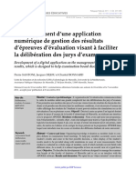 Développement D'une Application Numérique de Gestion Des Résultats D'épreuves D'évaluation Visant À Faciliter La Délibération Des Jurys D'examen