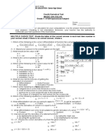 Fourth Periodical Test Bacis Calculus TEST QUESTION