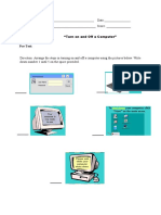 Worksheets LS6 Turn On and Off A Computer