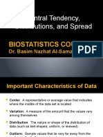 BIO Central Tendency Distributions and Spread