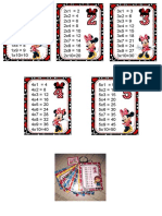 Tabla Multiplicar Minnie