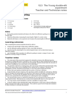 OCR Physics A: 12.3 The Young Double-Slit Experiment Teacher and Technician Notes