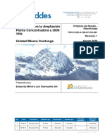 Ingeniería para La Ampliación Planta Concentradora A 2000 TPD Unidad Minera Contonga