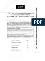 P10 - Test of Professional Competence in Management Accounting