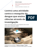 Confira Uma Atividade Contra o Mosquito Da Dengue Que Ensina Ciencias Atraves Da Investigacaopdf