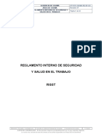 Reglamento Interno de Seguridad Y Salud en El Trabajo